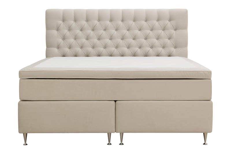 Hilton Lux Komplett Sengpakke 160x200 cm - Beige - Møbler - Senger - Komplett sengepakke