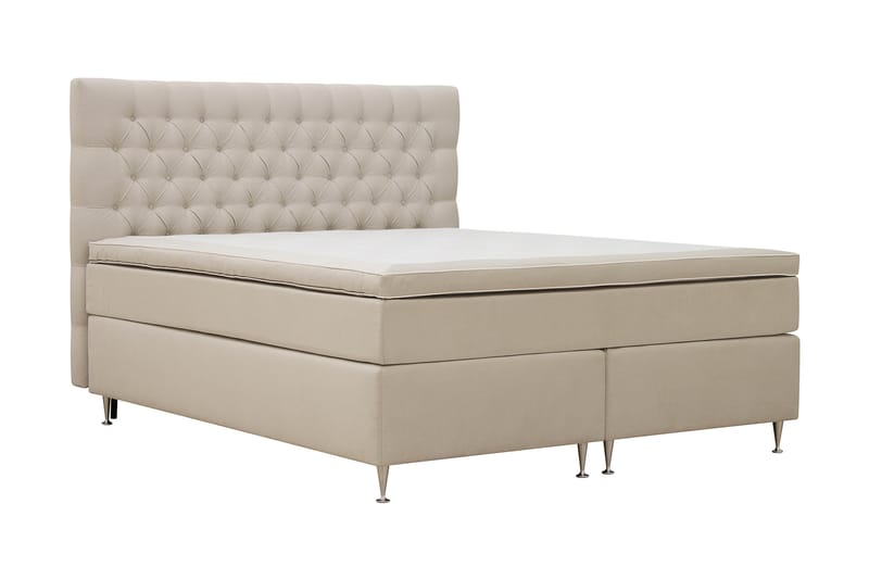 Hilton Lux Komplett Sengpakke 160x200 cm - Beige - Møbler - Senger - Komplett sengepakke