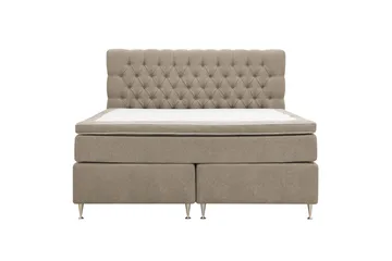 Hilton Lyx Komplett sengepakke 160x200 cm Kontinentalseng med knappet sengegavl i chenille