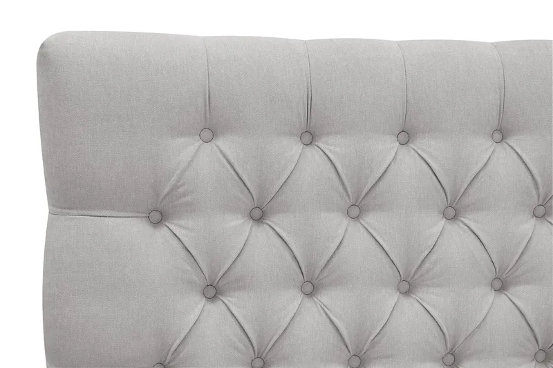 Hilton Lyx Komplett Sengpakke 160x200 cm Kontinentalseng med knappet sengegavl - Grå - Møbler - Senger - Kontinentalsenger