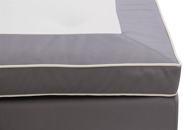 Hilton lyx Komplett Sengpakke 160x200 cm Kontinentalseng med knappet sengegavl - Grå - Møbler - Senger - Komplett sengepakke