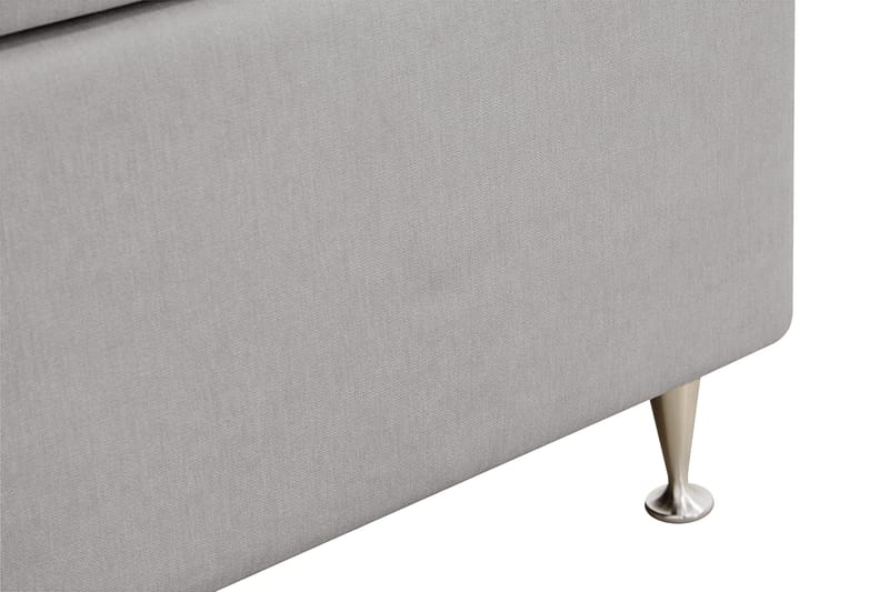 Hilton lyx Komplett Sengpakke 160x200 cm Kontinentalseng med knappet sengegavl - Grå - Møbler - Senger - Komplett sengepakke