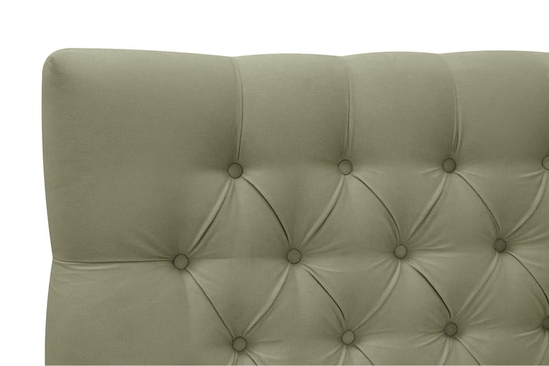 Hilton Lyx Komplett Sengpakke 160x200 cm Kontinentalseng med knappet sengegavl i fløyel - Olive / Fløyel - Møbler - Senger - Kontinentalsenger