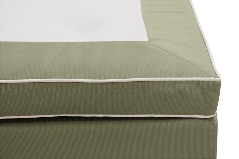 Hilton Lyx Komplett Sengpakke 160x200 cm Kontinentalseng med knappet sengegavl i fløyel - Olive / Fløyel - Møbler - Senger - Kontinentalsenger