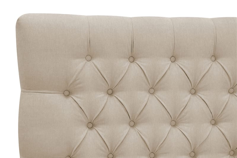 Hilton Lyx Komplett Sengpakke 180x200 cm Kontinentalseng med knappet sengegavl - Beige - Møbler - Senger - Kontinentalsenger