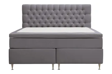 Hilton Lyx Komplett Sengpakke 180x200 cm Kontinentalseng med knappet sengegavl i fløyel