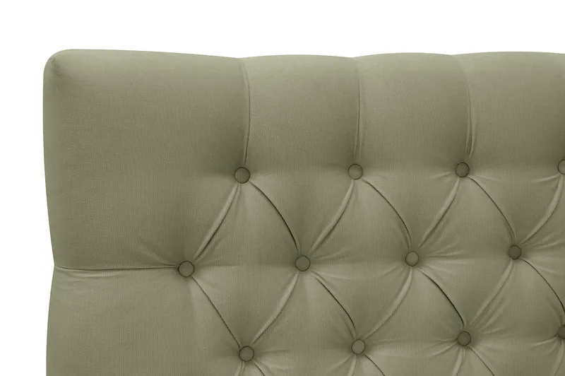 Hilton Lyx Komplett Sengpakke 180x200 cm Kontinentalseng med knappet sengegavl i fløyel - Olive - Møbler - Senger - Kontinentalsenger