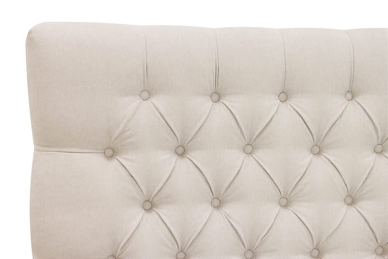 Hilton lyx Komplett Sengpakke 180x200 cm Kontinentalseng med knappet sengegavl - Lys Beige - Møbler - Senger - Komplett sengepakke