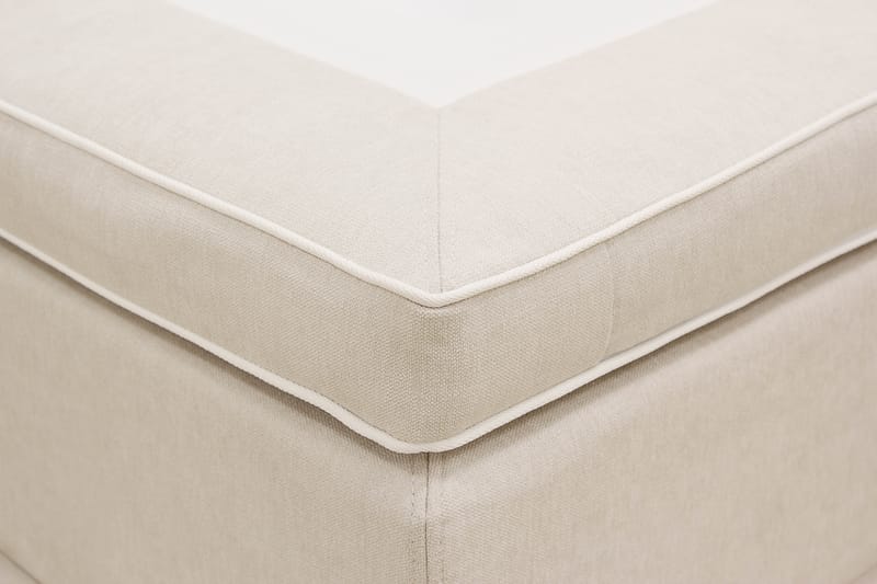 Hilton lyx Komplett Sengpakke 180x200 cm Kontinentalseng med knappet sengegavl - Lys Beige - Møbler - Senger - Komplett sengepakke