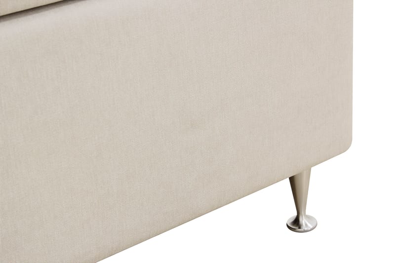 Hilton lyx Komplett Sengpakke 180x200 cm Kontinentalseng med knappet sengegavl - Lys Beige - Møbler - Senger - Komplett sengepakke