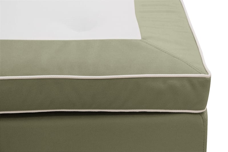 Hilton lyx Komplett Sengpakke 180x200 cm Kontinentalseng med knappet sengegavl - Olive - Møbler - Senger - Komplett sengepakke