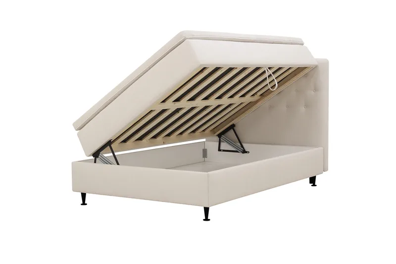 Hilton Plus Komplett sengepakke med oppbevaring 120x200 cm - Lys beige - Møbler - Senger - Kontinentalsenger