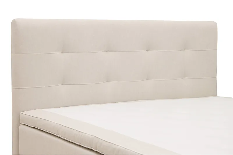 Hilton Premium Komplett Sengpakke 160x200 cm Kontinentalseng med Sengegavl - Beige Stoff - Møbler - Senger - Kontinentalsenger