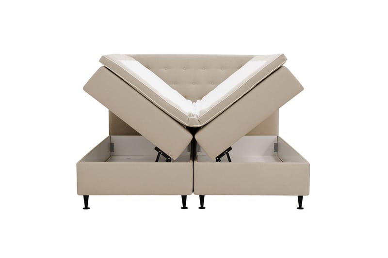 Hilton Plus Komplett sengepakke med oppbevaring 160x200 cm - Beige - Møbler - Senger - Kontinentalsenger