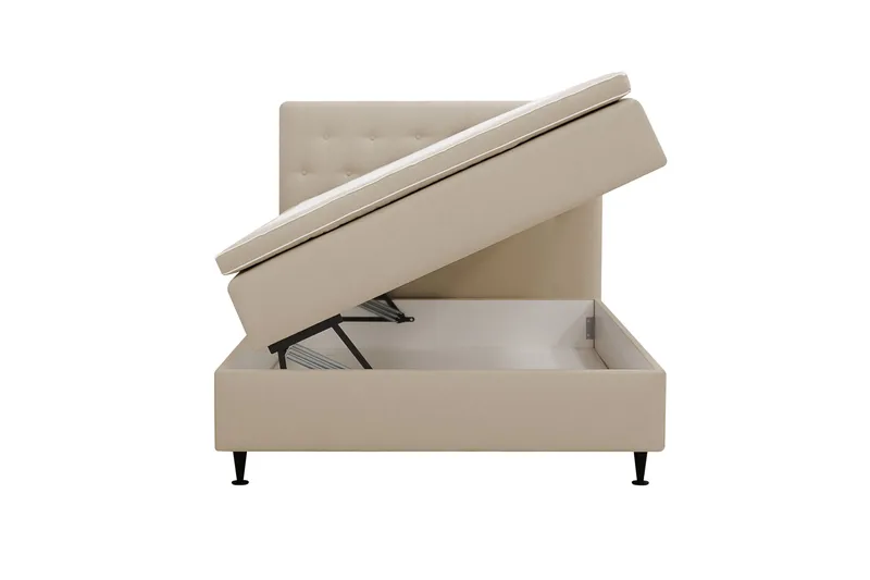 Hilton Plus Komplett sengepakke med oppbevaring 120x200 cm - Beige - Møbler - Senger - Kontinentalsenger