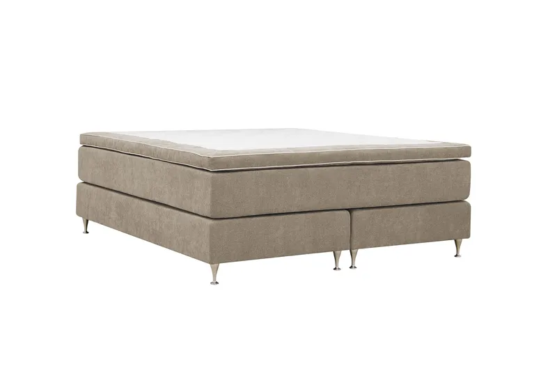 Hilton Premium kontinentalseng 180x200 cm - Lysebrunt stoff - Møbler - Senger - Kontinentalsenger