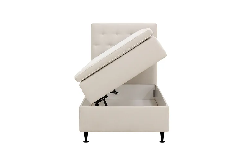 Hilton Plus Komplett sengepakke med oppbevaring 90x200 cm - Lys beige - Møbler - Senger - Kontinentalsenger