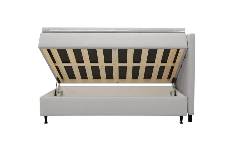 Hilton Plus Kontinentalseng med oppbevaring 120x200 cm - Grå - Møbler - Senger - Kontinentalsenger