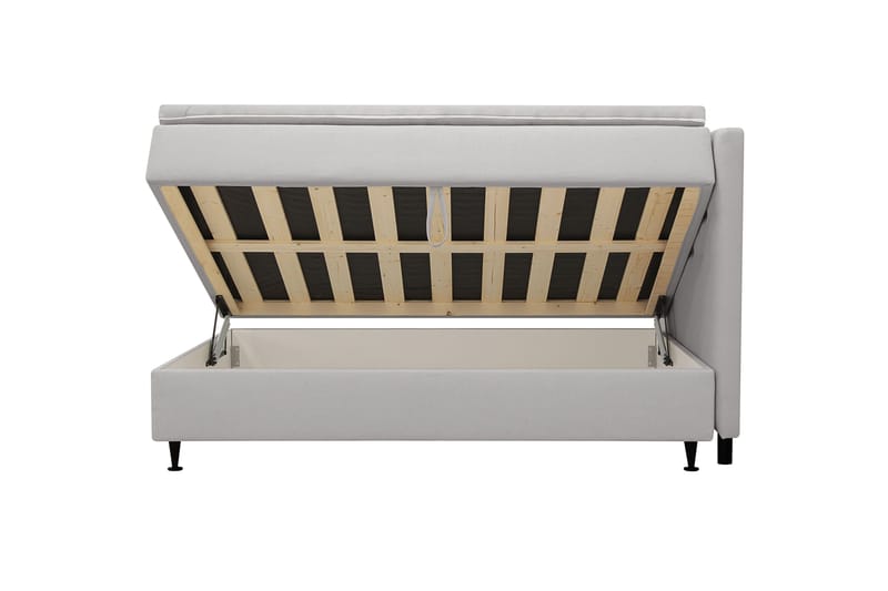 Hilton Plus Komplett sengepakke med oppbevaring 140x200 cm - Grå - Møbler - Senger - Kontinentalsenger