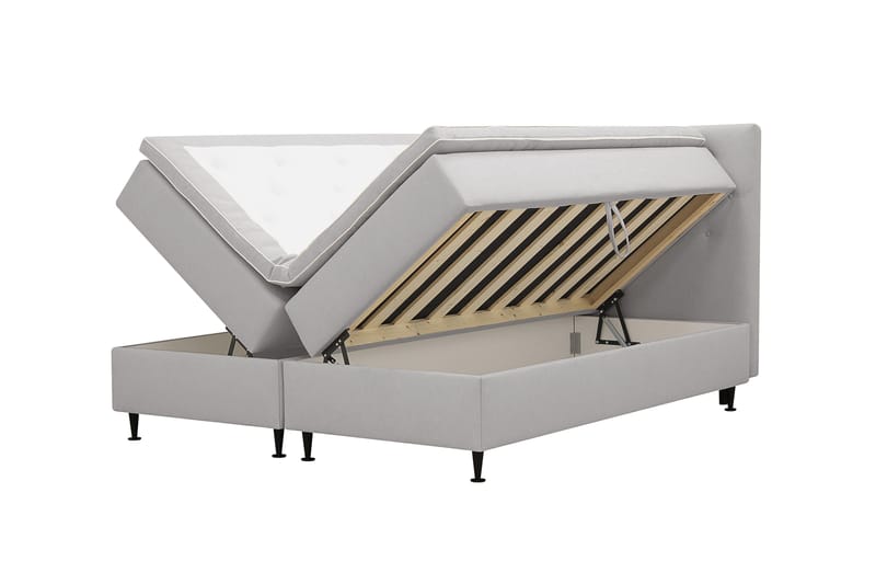 Hilton Plus Kontinentalseng med oppbevaring 160x200 cm - Grå - Møbler - Senger - Kontinentalsenger