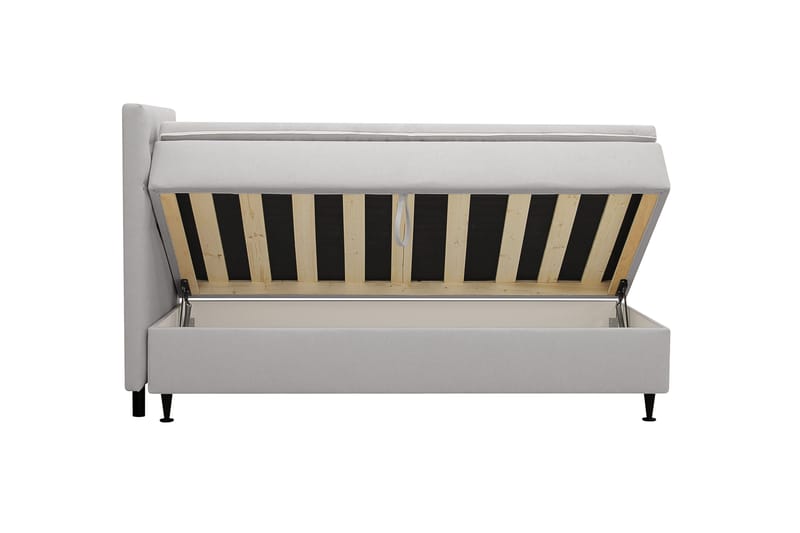 Hilton Plus Komplett sengepakke med oppbevaring 90x200 cm - Grå - Møbler - Senger - Kontinentalsenger