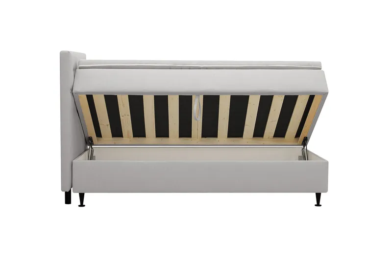 Hilton Plus Komplett sengepakke med oppbevaring 90x200 cm - Grå - Møbler - Senger - Kontinentalsenger