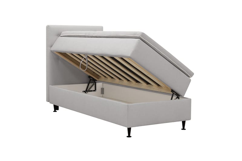 Hilton Plus Komplett sengepakke med oppbevaring 90x200 cm - Grå - Møbler - Senger - Kontinentalsenger