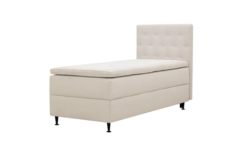 Hilton Plus Komplett sengepakke med oppbevaring 90x200 cm - Lys beige - Møbler - Senger - Kontinentalsenger