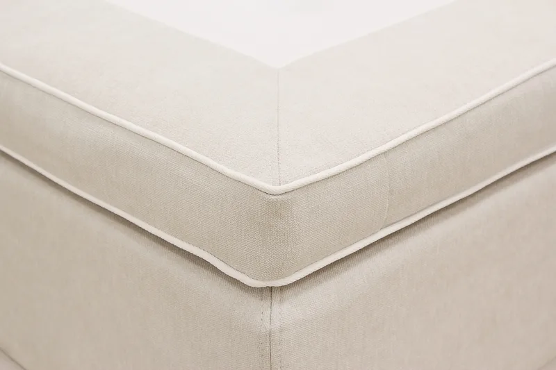 Hilton Premium Komplett Sengpakke 160x200 cm Kontinentalseng med Sengegavl - Beige Stoff - Møbler - Senger - Kontinentalsenger