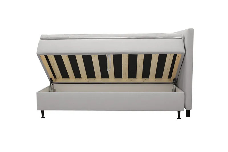 Hilton Plus Komplett sengepakke med oppbevaring 180x200 cm - Grå - Møbler - Senger - Kontinentalsenger