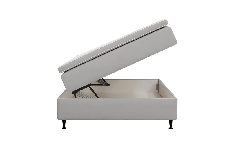 Hilton Plus Kontinentalseng med oppbevaring 140x200 cm - Grå - Møbler - Senger - Kontinentalsenger