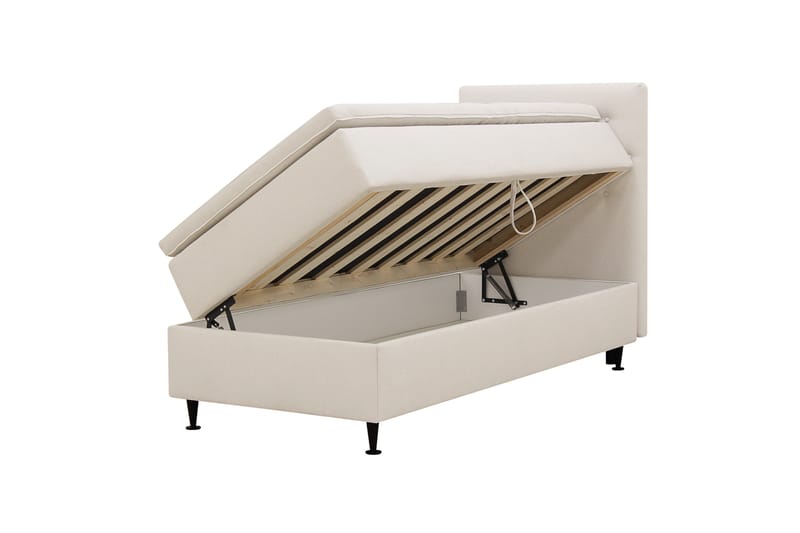 Hilton Plus Komplett sengepakke med oppbevaring 90x200 cm - Lys beige - Møbler - Senger - Kontinentalsenger