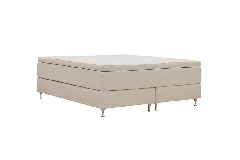 Hilton Premium Kontinentalseng 180x200 cm - Beige Bouclé - Møbler - Senger - Kontinentalsenger