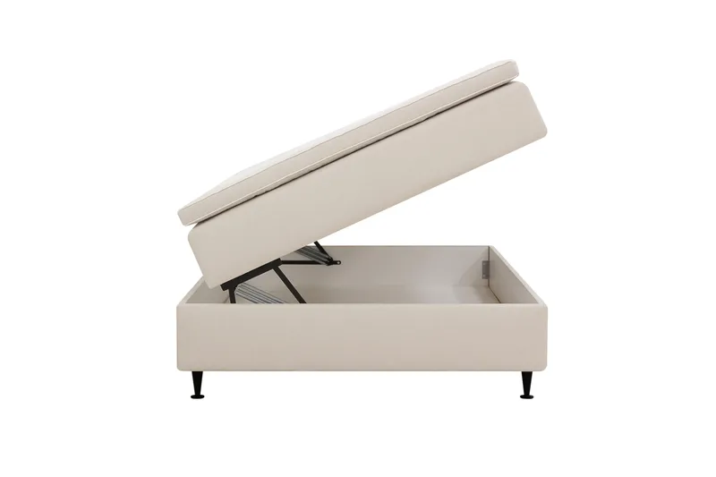 Hilton Plus Kontinentalseng med oppbevaring 120x200 cm - Lys beige - Møbler - Senger - Kontinentalsenger