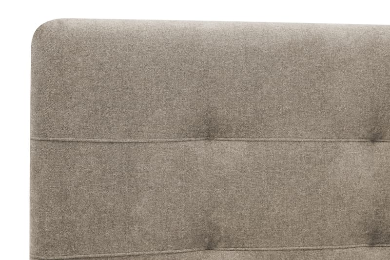 Hilton Premium komplett sengesett 160x200 cm kontinentalseng med sengegavl - Lysebrunt stoff - Møbler - Senger - Kontinentalsenger