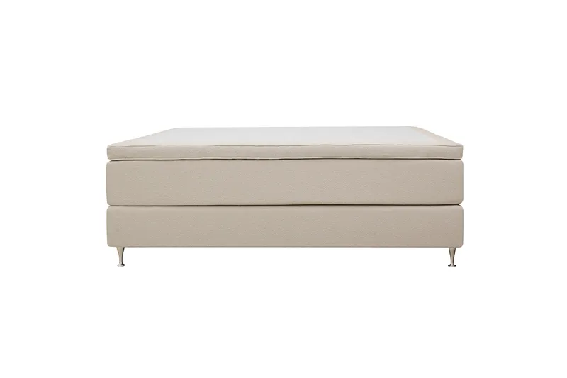 Hilton Premium Kontinentalseng 160x200 cm - Beige Bouclé - Møbler - Senger - Kontinentalsenger