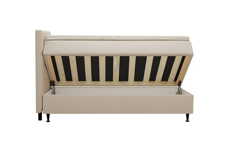 Hilton Plus Komplett sengepakke med oppbevaring 90x200 cm - Beige - Møbler - Senger - Kontinentalsenger