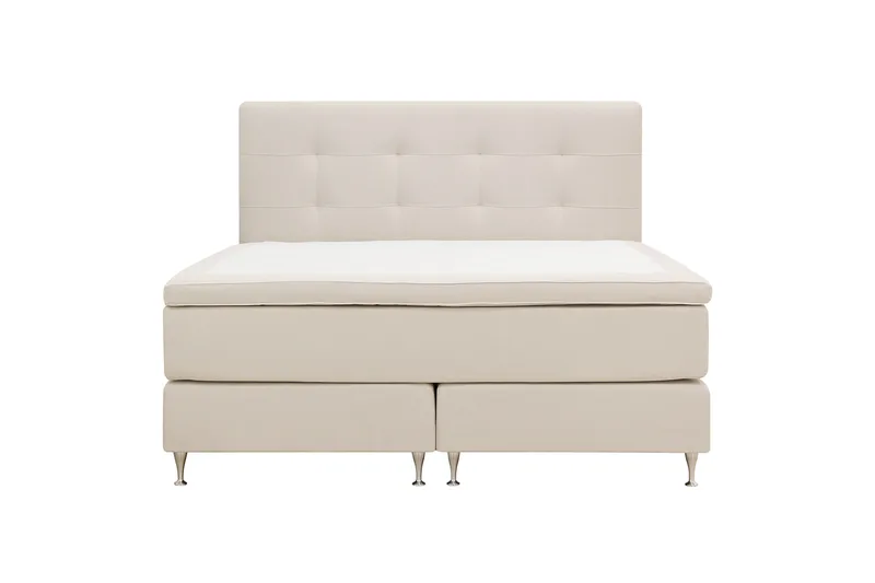 Hilton Premium Kontinentalseng 160x200 cm - Beige Stoff - Møbler - Senger - Kontinentalsenger
