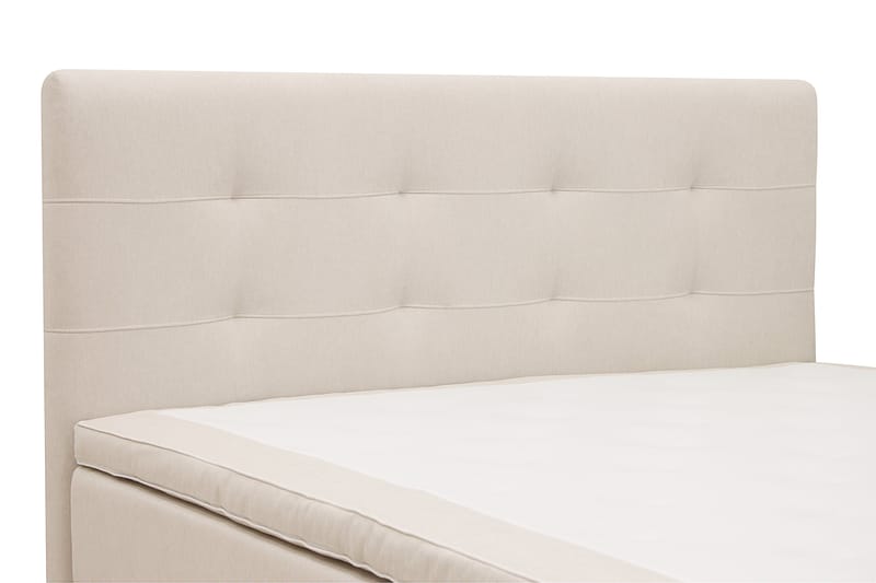 Hilton Premium Komplett Sengpakke 180x200 cm Kontinentalseng med Sengegavl - Beige Stoff - Møbler - Senger - Kontinentalsenger