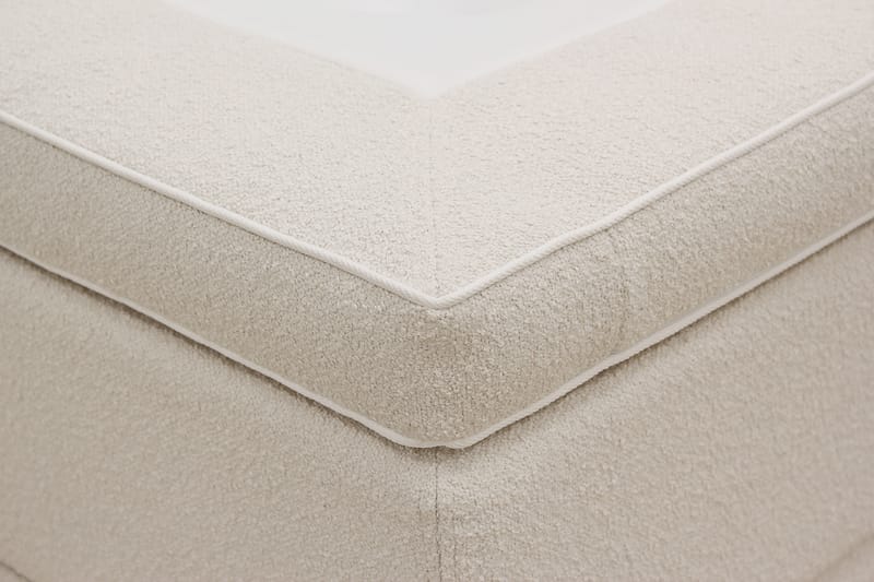 Hilton Premium Komplett Sengpakke 180x200 cm Kontinentalseng med Sengegavl - Beige Bouclé - Møbler - Senger - Kontinentalsenger