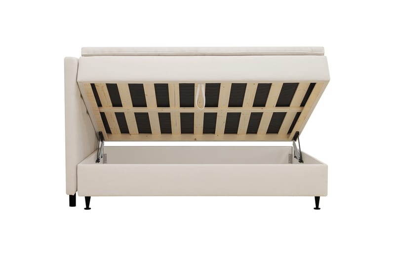 Hilton Plus Komplett sengepakke med oppbevaring 120x200 cm - Lys beige - Møbler - Senger - Kontinentalsenger