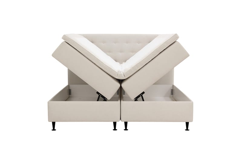 Hilton Plus Komplett sengepakke med oppbevaring 180x200 cm - Lys beige - Møbler - Senger - Kontinentalsenger