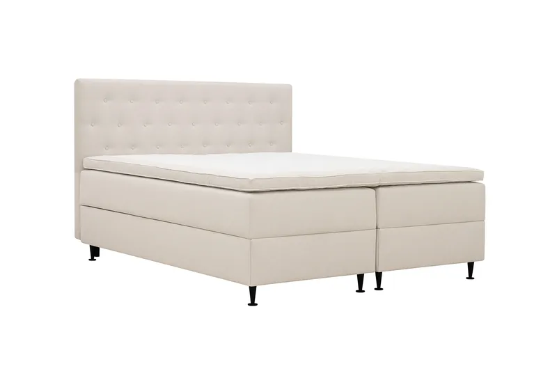 Hilton Plus Komplett sengepakke med oppbevaring 160x200 cm - Lys beige - Møbler - Senger - Kontinentalsenger