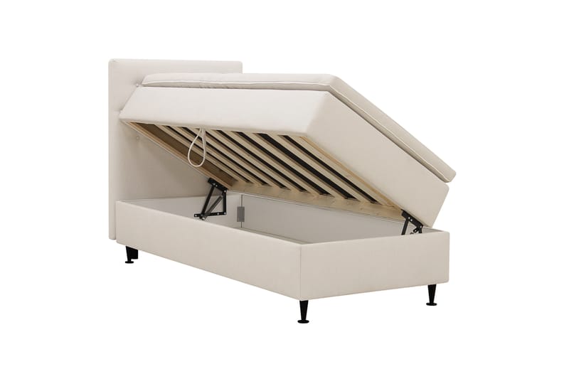 Hilton Plus Komplett sengepakke med oppbevaring 90x200 cm - Lys beige - Møbler - Senger - Kontinentalsenger