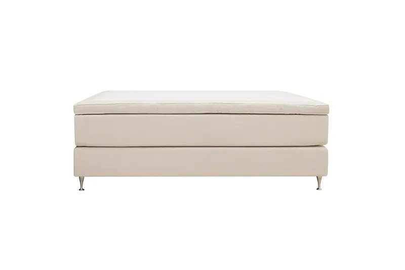 Hilton Premium Kontinentalseng 160x200 cm - Beige Stoff - Møbler - Senger - Kontinentalsenger