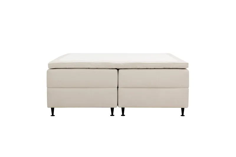 Hilton Plus Kontinentalseng med oppbevaring 160x200 cm, Lys beige