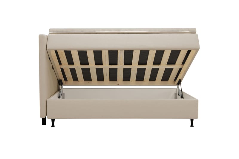 Hilton Plus Komplett sengepakke med oppbevaring 120x200 cm - Beige - Møbler - Senger - Kontinentalsenger