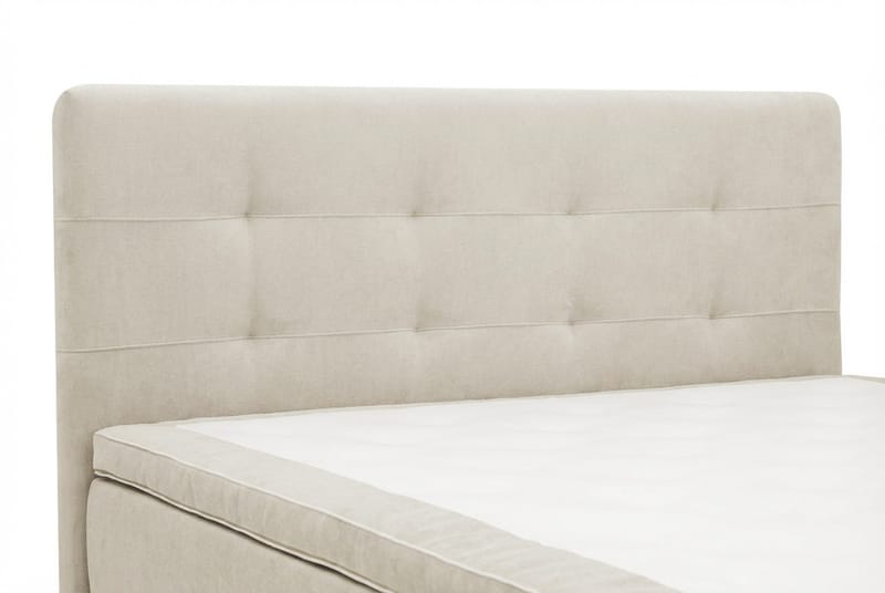 Hilton Premium komplett sengesett 160x200 cm kontinentalseng med sengegavl - Beige stoff - Møbler - Senger - Kontinentalsenger