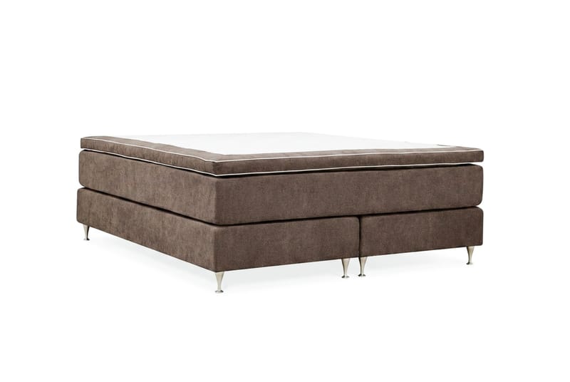 Hilton Premium kontinentalseng 160x200 cm - Brunt stoff - Møbler - Senger - Kontinentalsenger