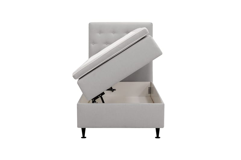 Hilton Plus Komplett sengepakke med oppbevaring 90x200 cm - Grå - Møbler - Senger - Kontinentalsenger